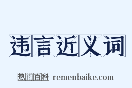 违言近义词是什么意思的图片
